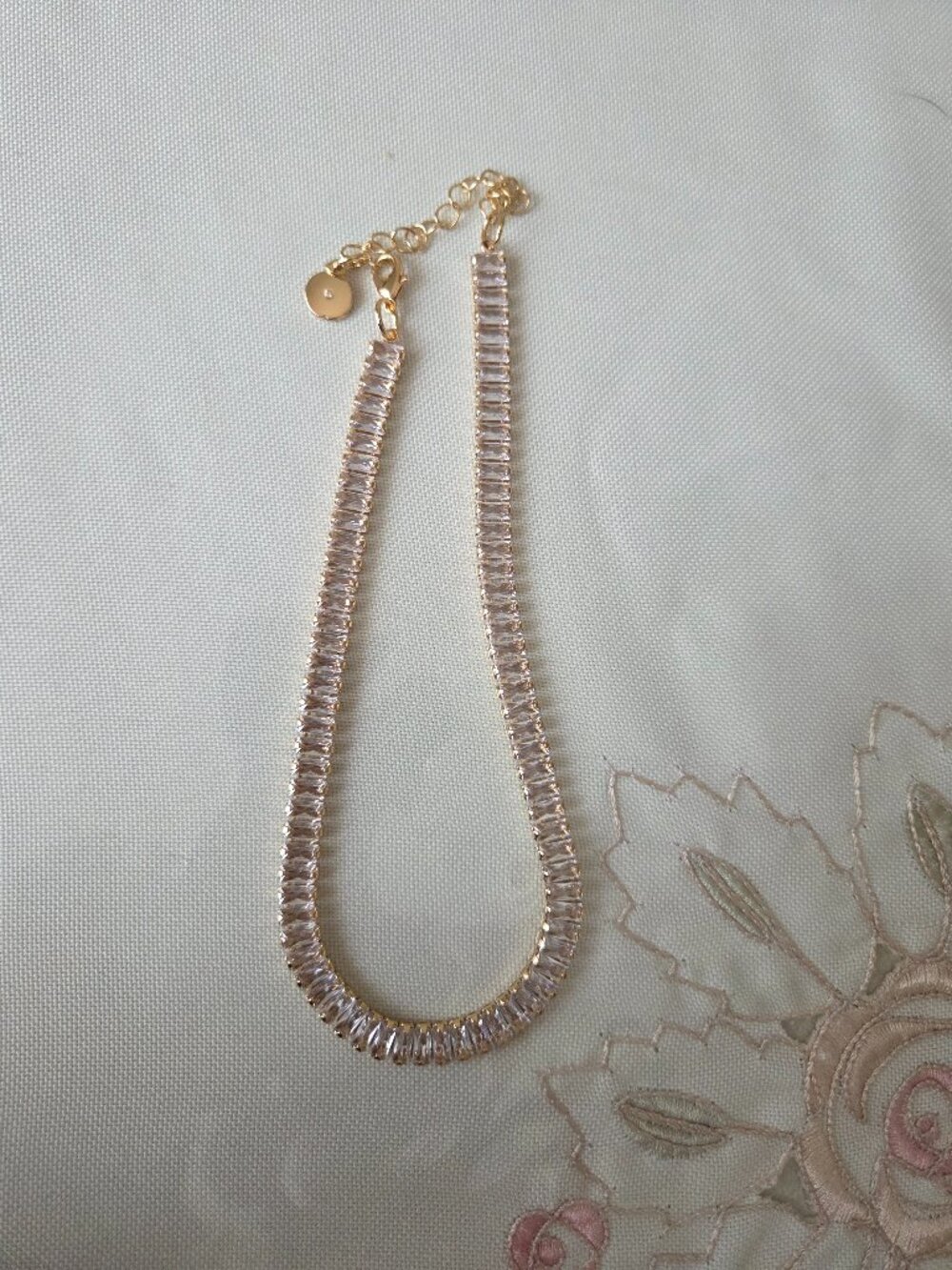 Piper K Gold Tone Cubic Zirconia Necklace